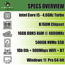 Load image into Gallery viewer, 13th Gen Intel Core i5 DDR5 Deca-Core High Performance Desktop PC
