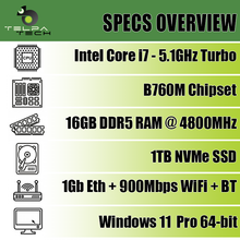 Load image into Gallery viewer, 13th Gen Intel Core i7 DDR5 Deca-Core High Performance Desktop PC
