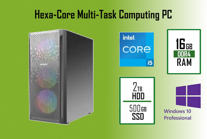 12th Generation Intel Core i5 HexaCore Performance Workstation Desktop PC